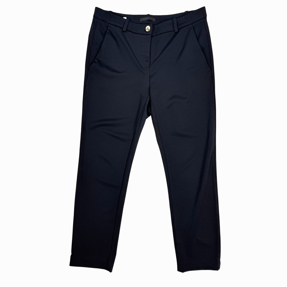 PINKO Bello 2 Pantalone‎ Punto Black Trousers Womens Size 6